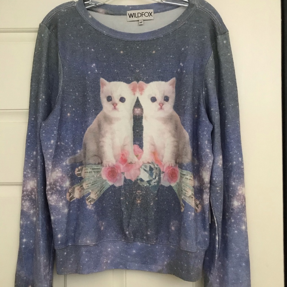 Wildfox Fortunes fool baggy beach jumper NWT